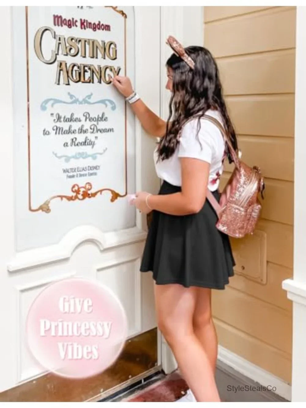DRESSTELLS Stretchy High Waist A-Line Mini Skirt Casual School Girl